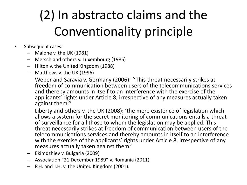 2 in abstracto claims and the conventionality 1