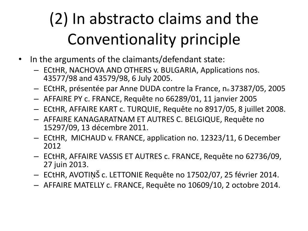 2 in abstracto claims and the conventionality 4