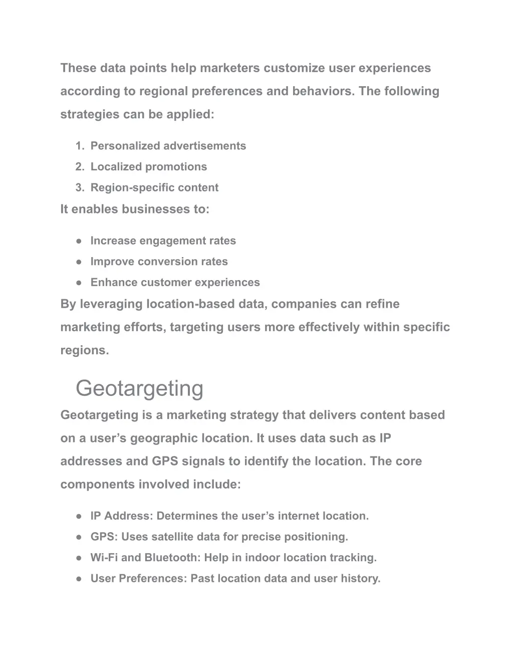 these data points help marketers customize user