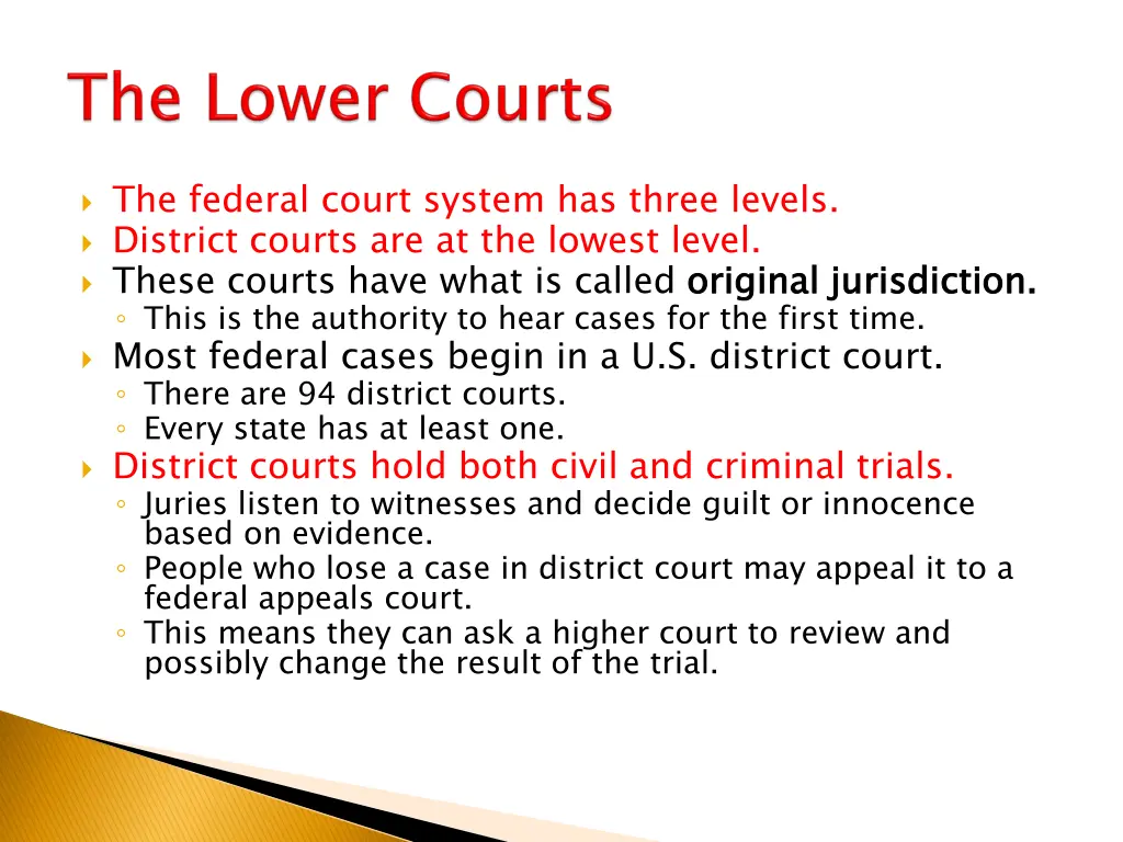 the federal court system has three levels