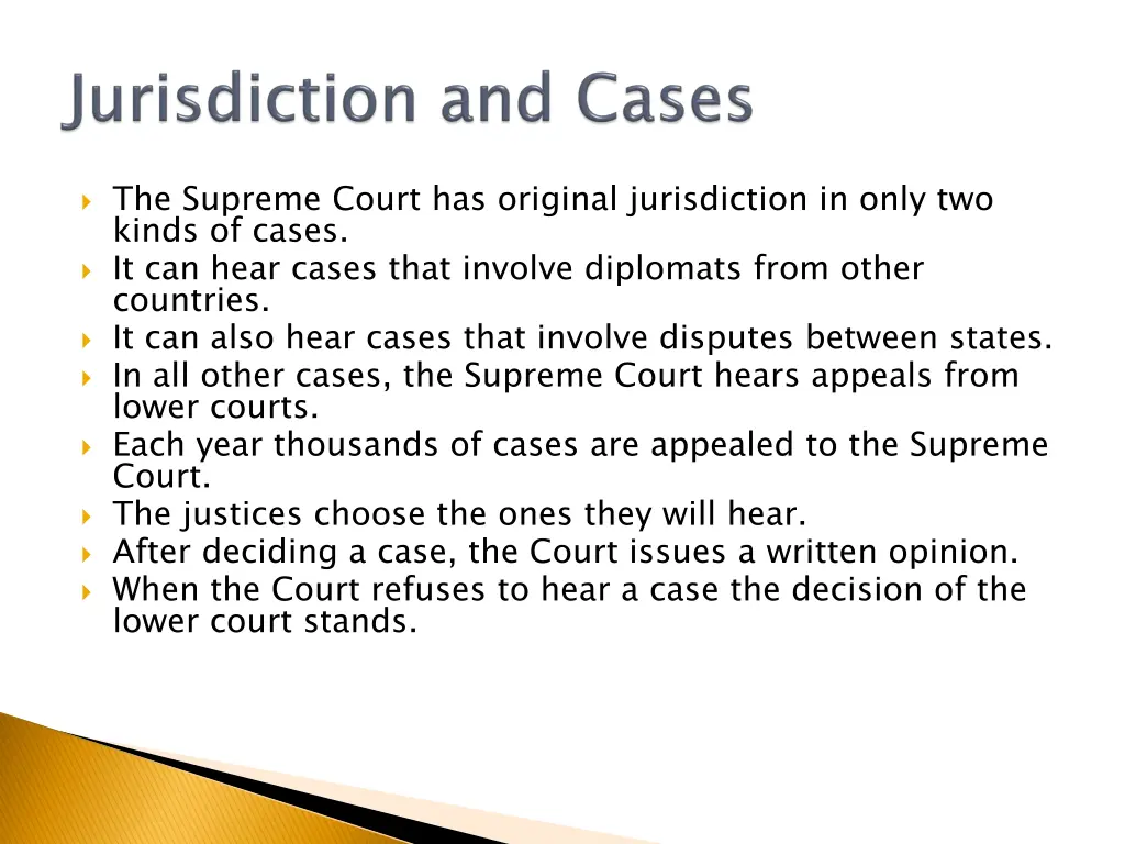 the supreme court has original jurisdiction