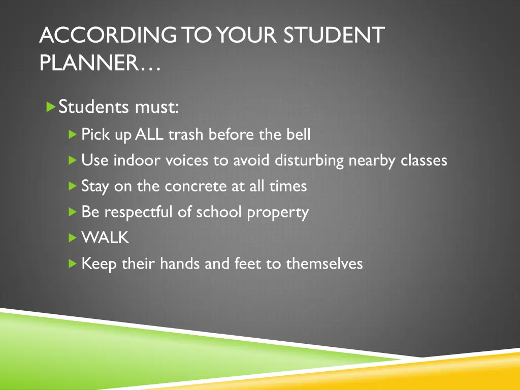 accordingtoyour student planner 1