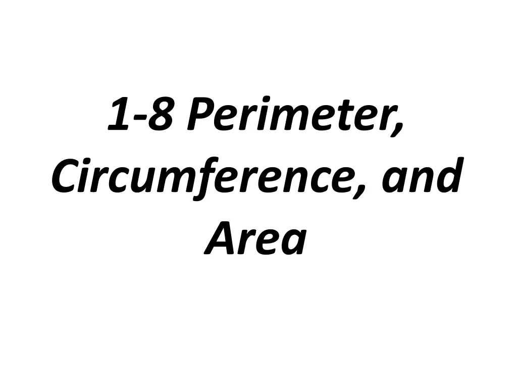 1 8 perimeter circumference and area