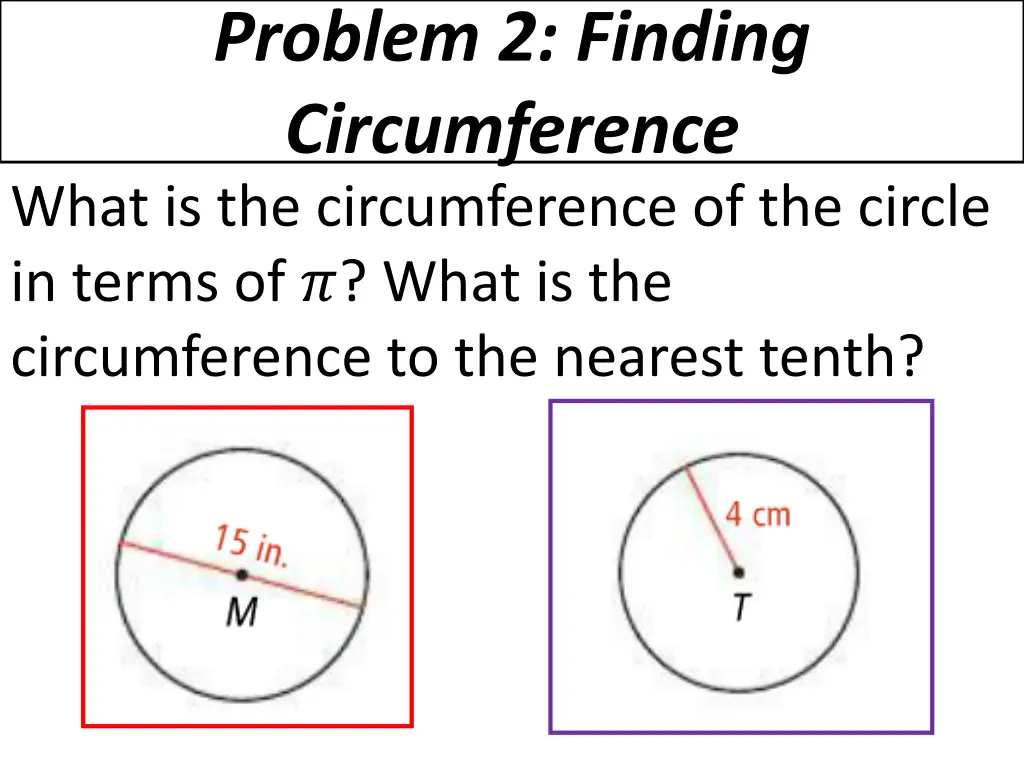 problem 2 finding circumference what