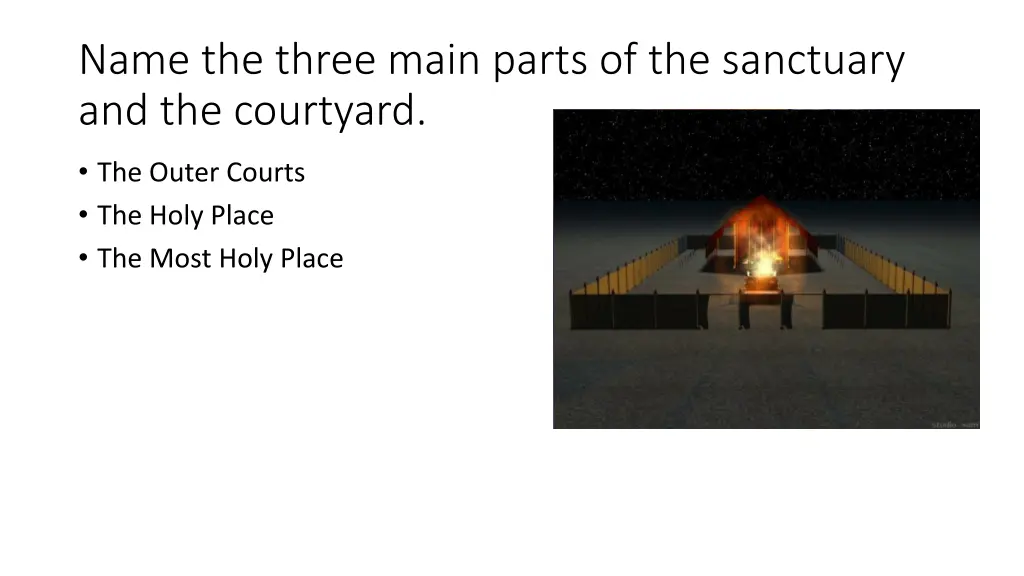 name the three main parts of the sanctuary