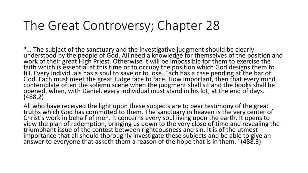 the great controversy chapter 28