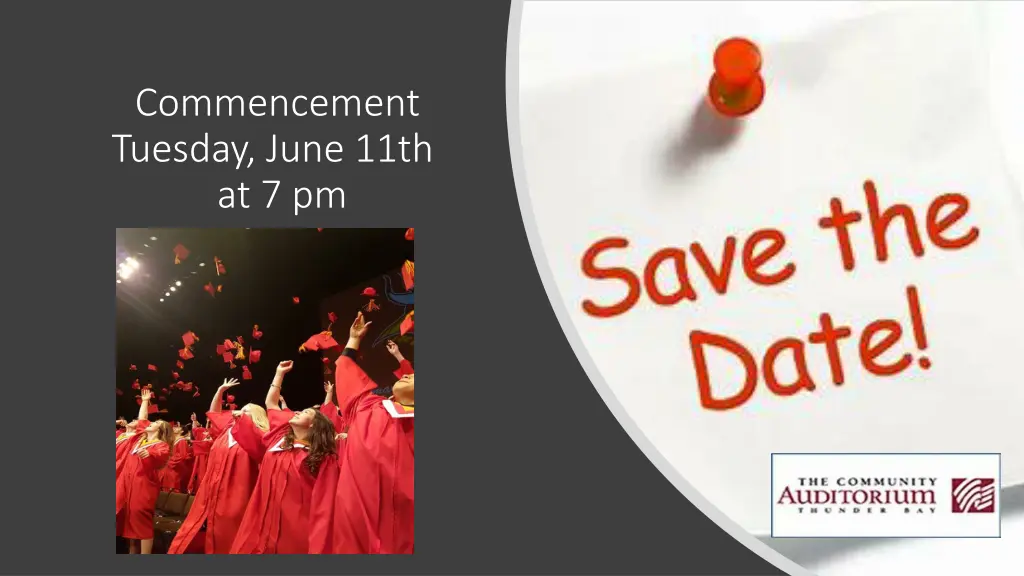 commencement tuesday june 11th at 7 pm