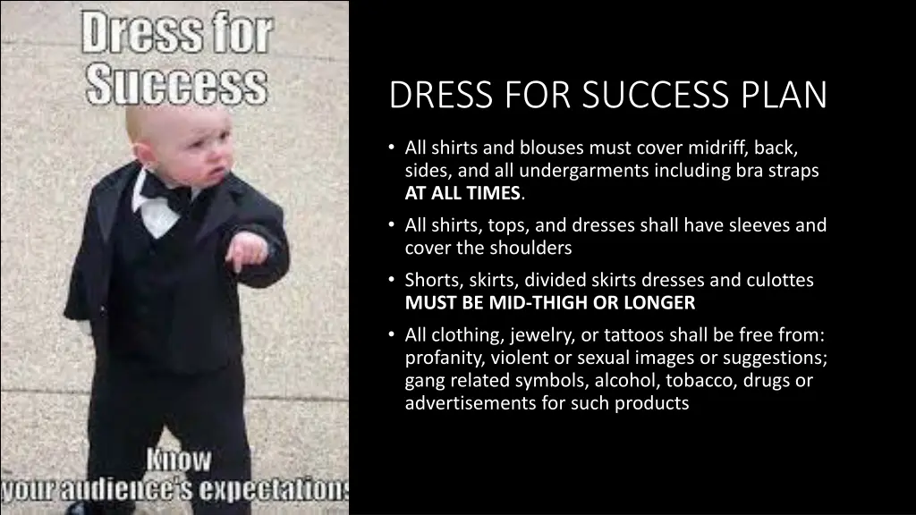 dress for success plan