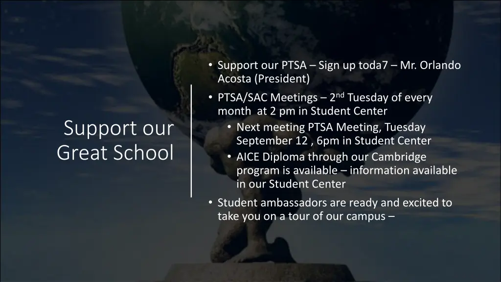 support our ptsa sign up toda7 mr orlando acosta