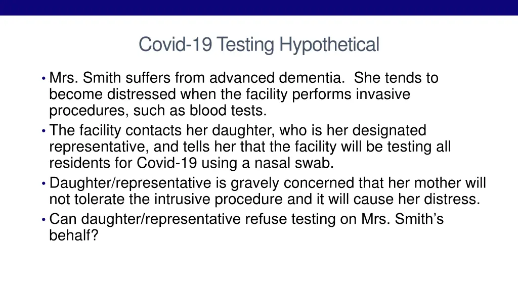 covid 19 testing hypothetical