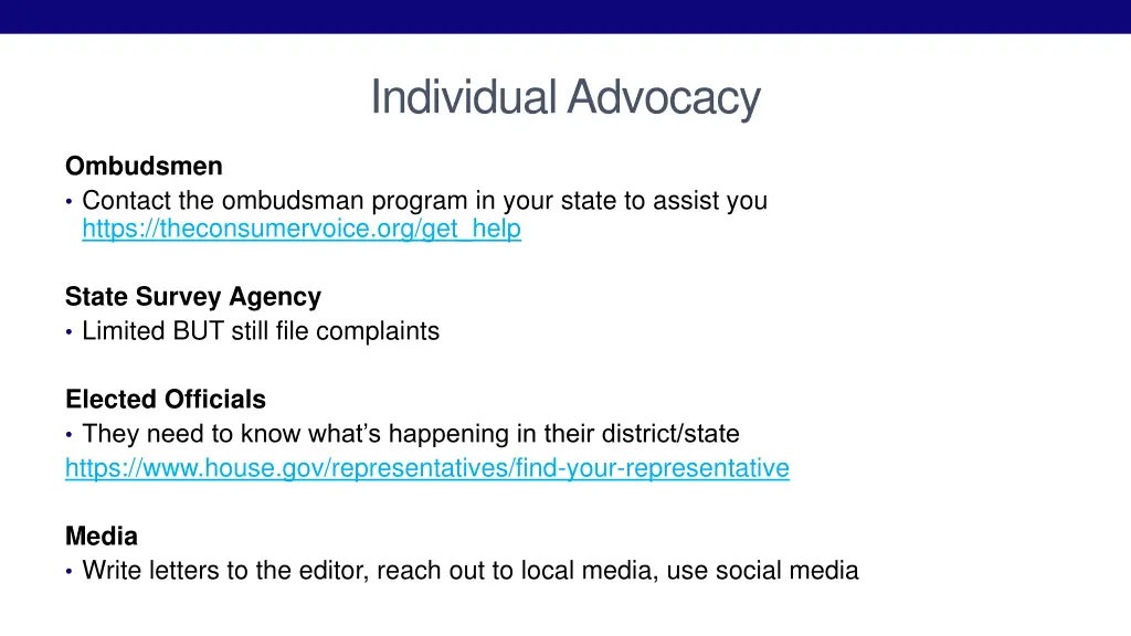 individual advocacy 2