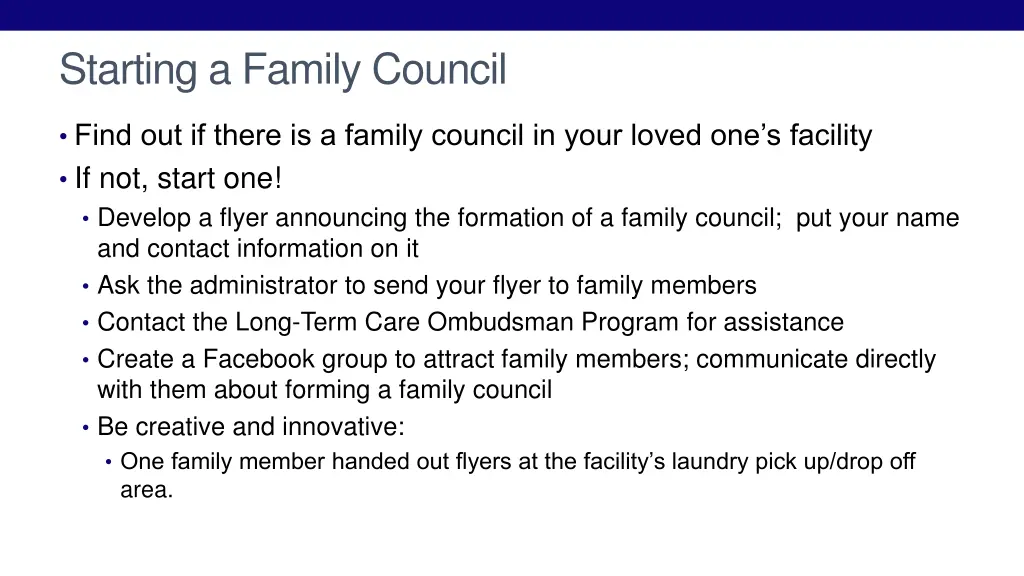 starting a family council