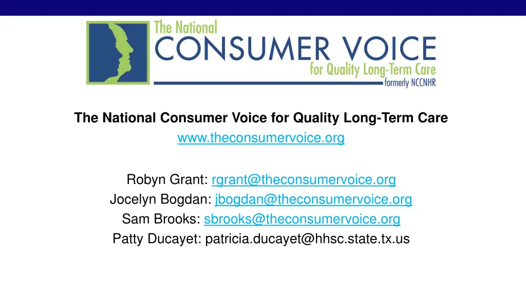 the national consumer voice for quality long term