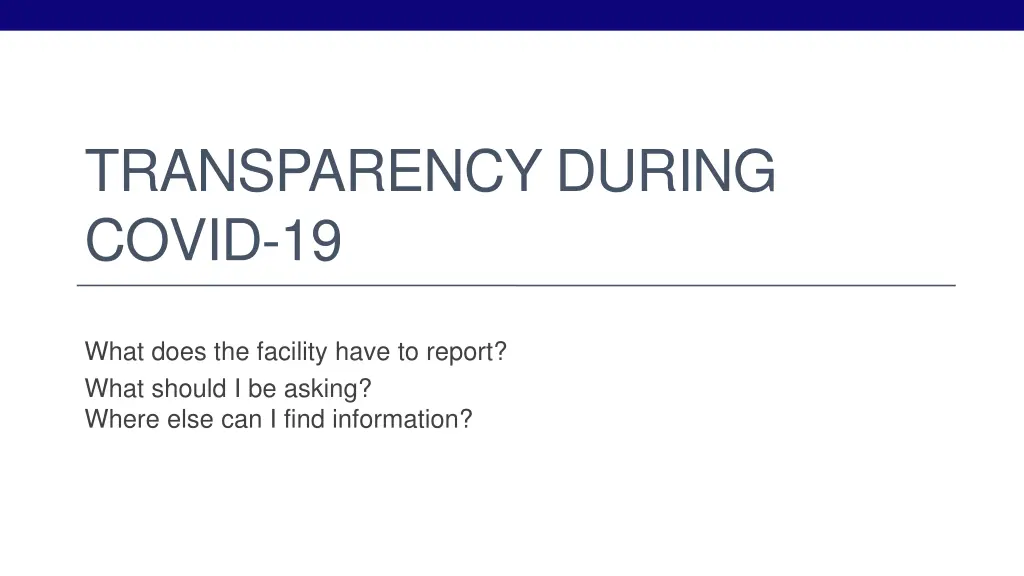 transparency during covid 19