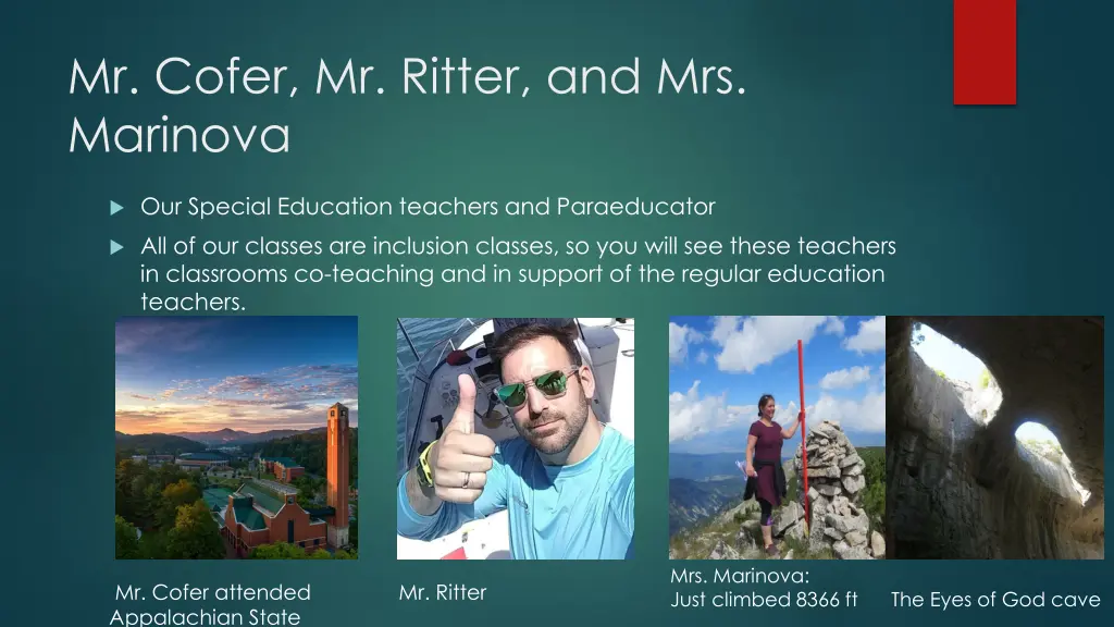 mr cofer mr ritter and mrs marinova