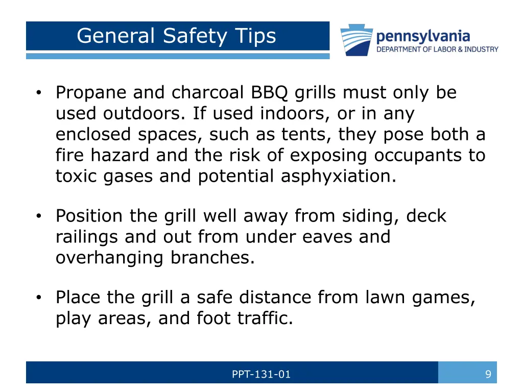 general safety tips