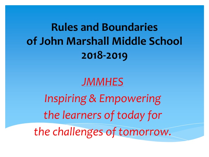 rules and boundaries of john marshall middle