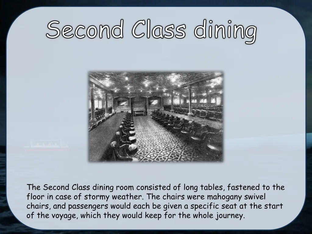 second class dining