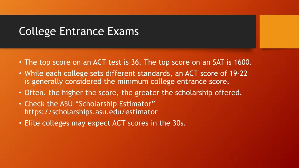 college entrance exams 1