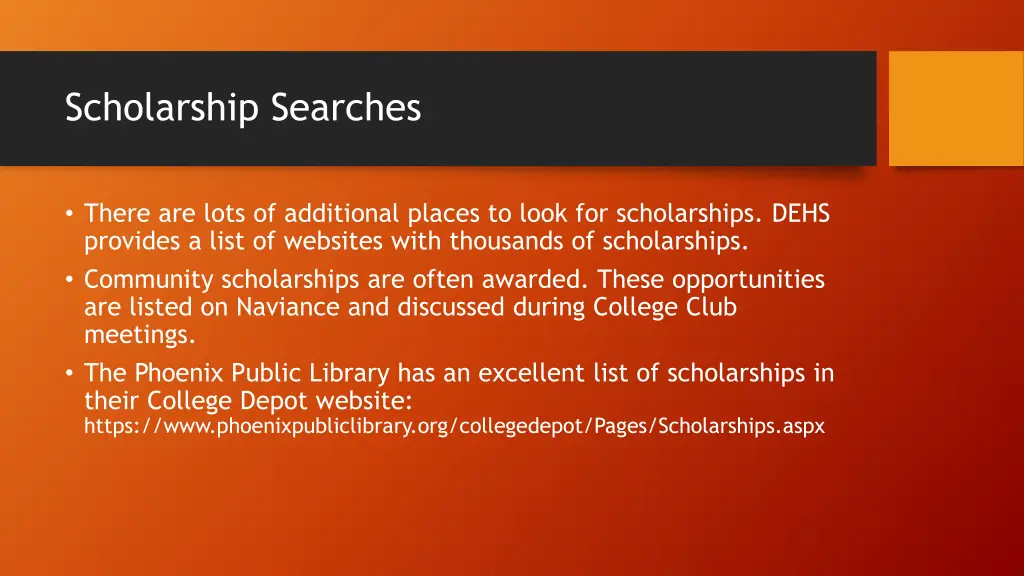 scholarship searches