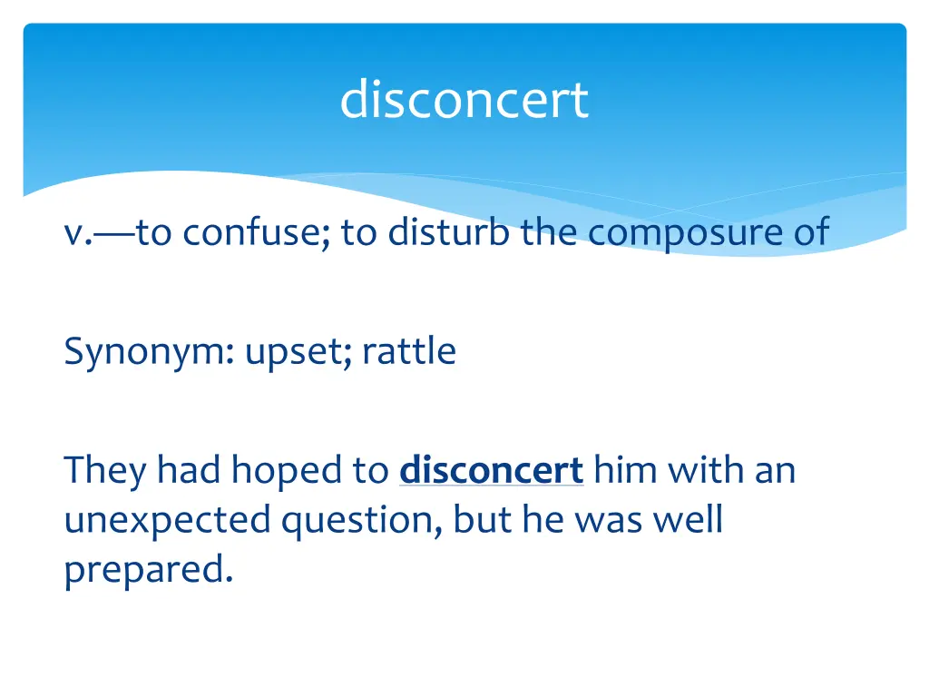 disconcert