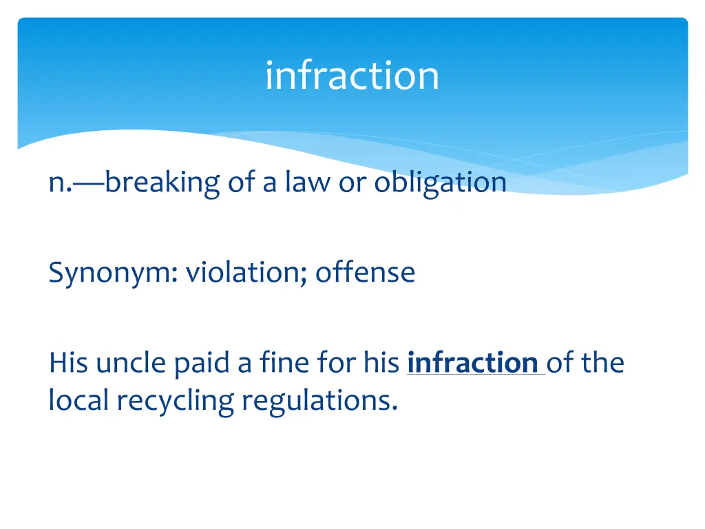 infraction