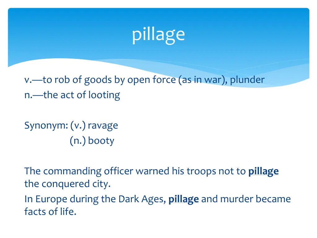 pillage