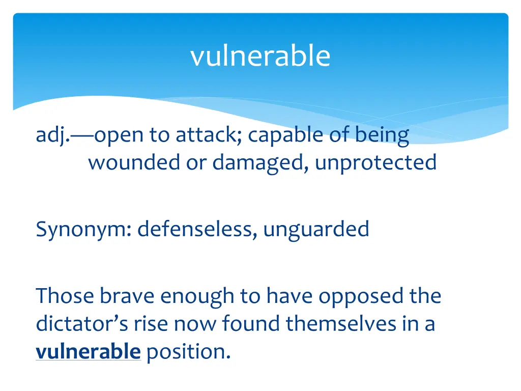 vulnerable