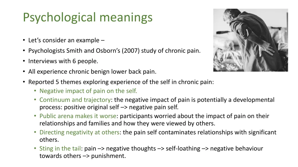 psychological meanings