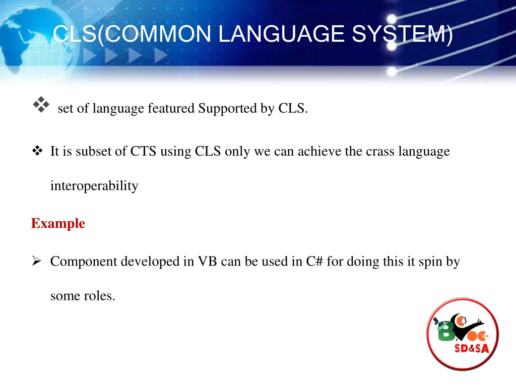 cls common language system