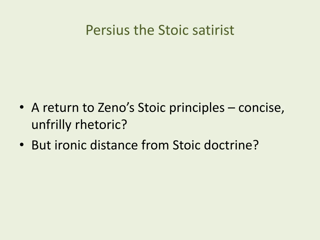 persius the stoic satirist