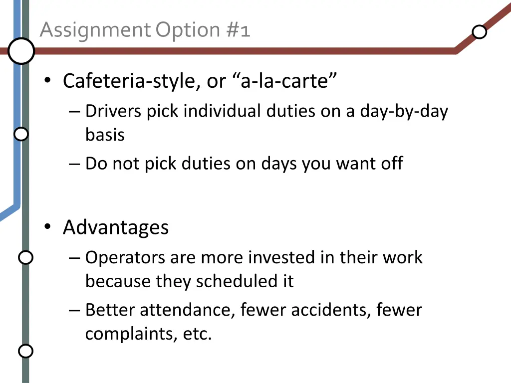 assignment option 1