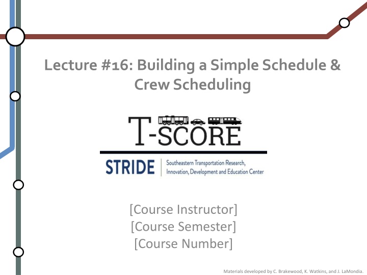 lecture 16 building a simple schedule crew