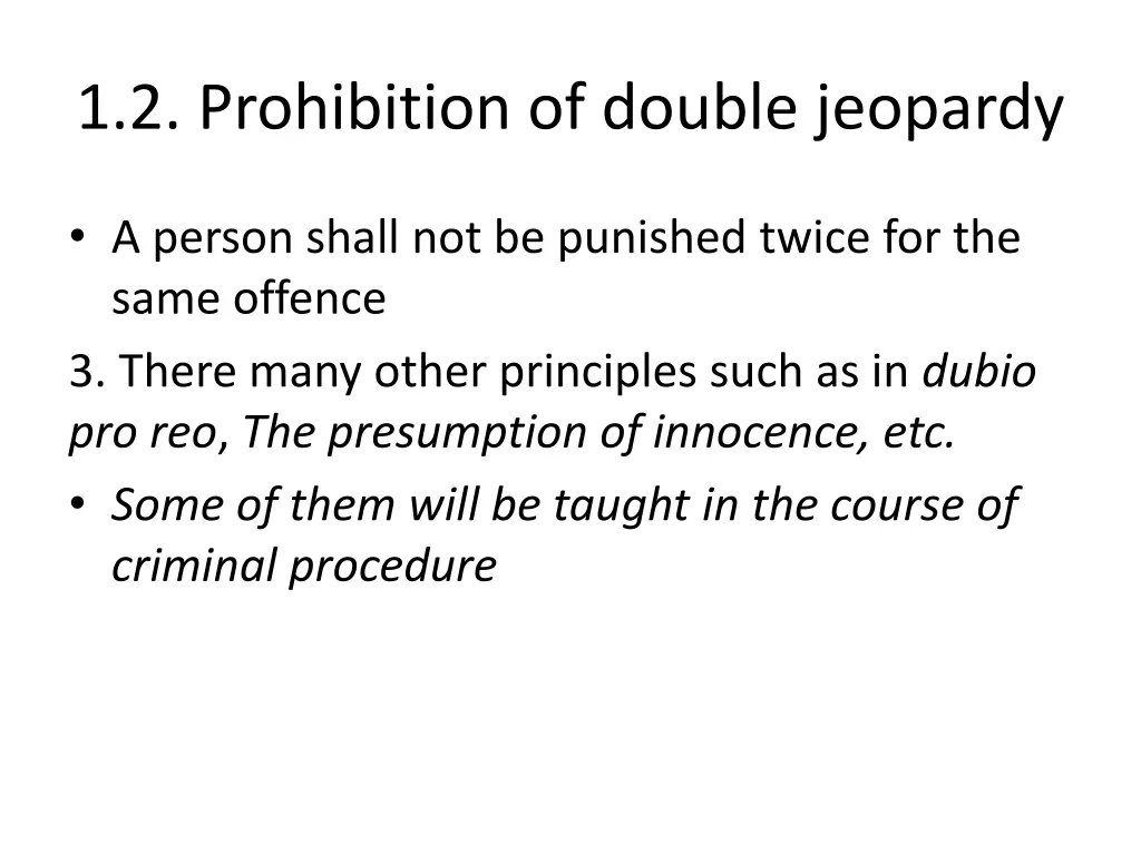 1 2 prohibition of double jeopardy