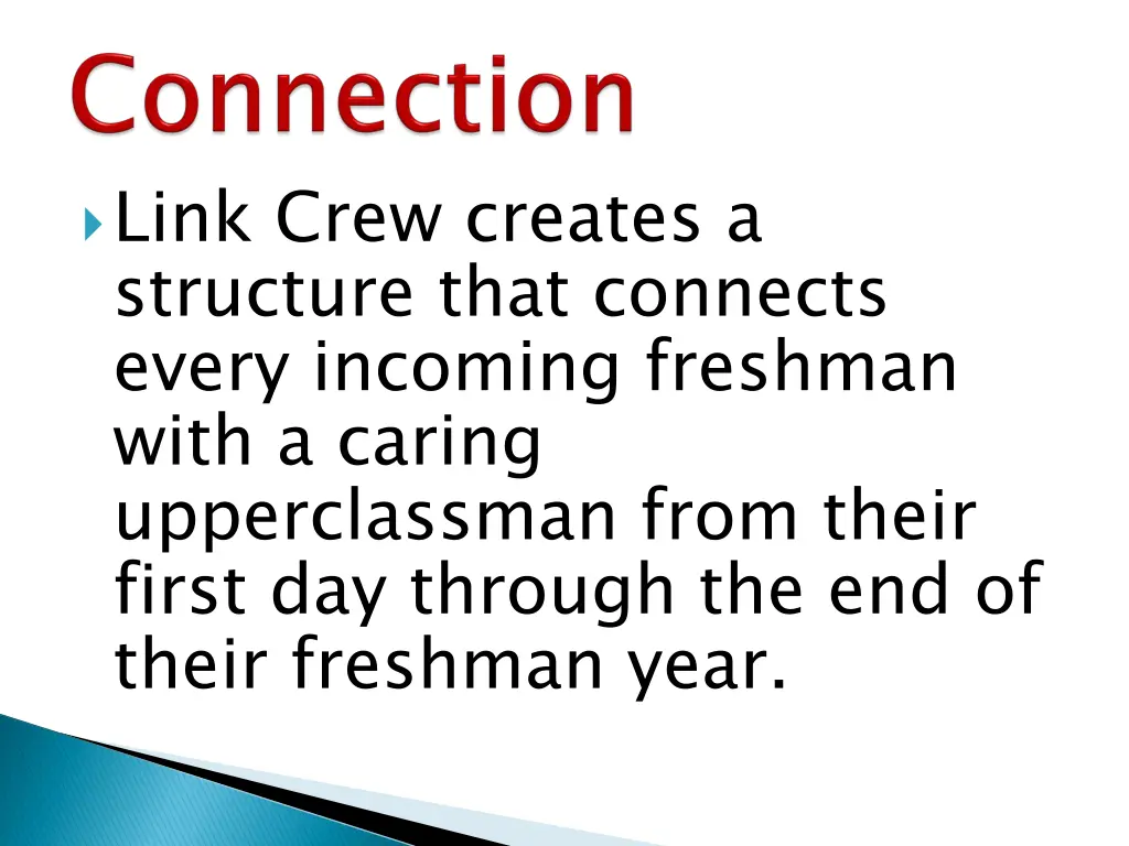 link crew creates a structure that connects every