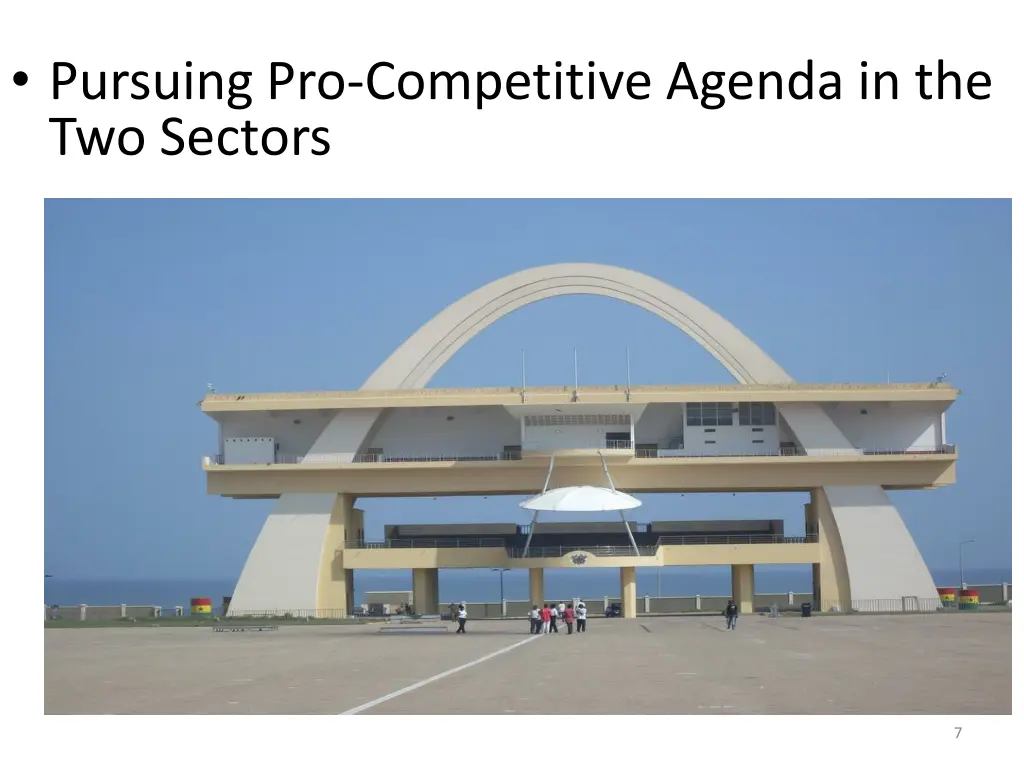 pursuing pro competitive agenda in the two sectors