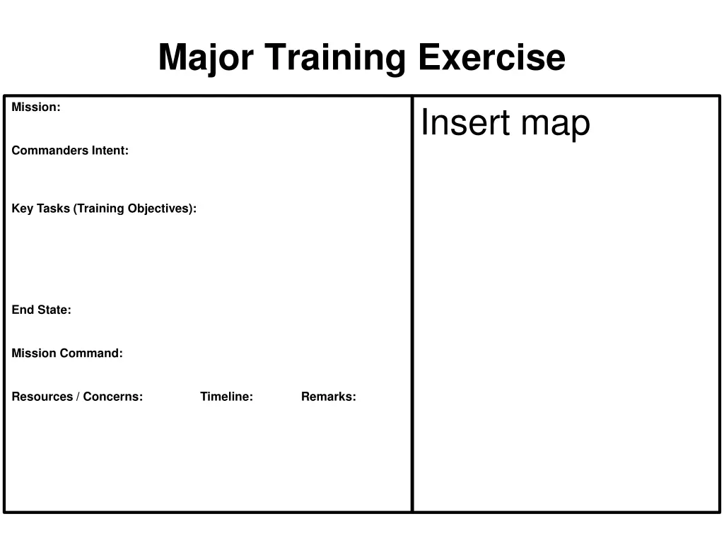 major training exercise 2