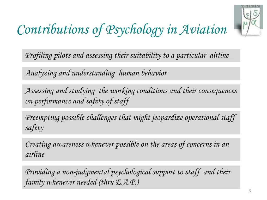 contributions of psychology in aviation