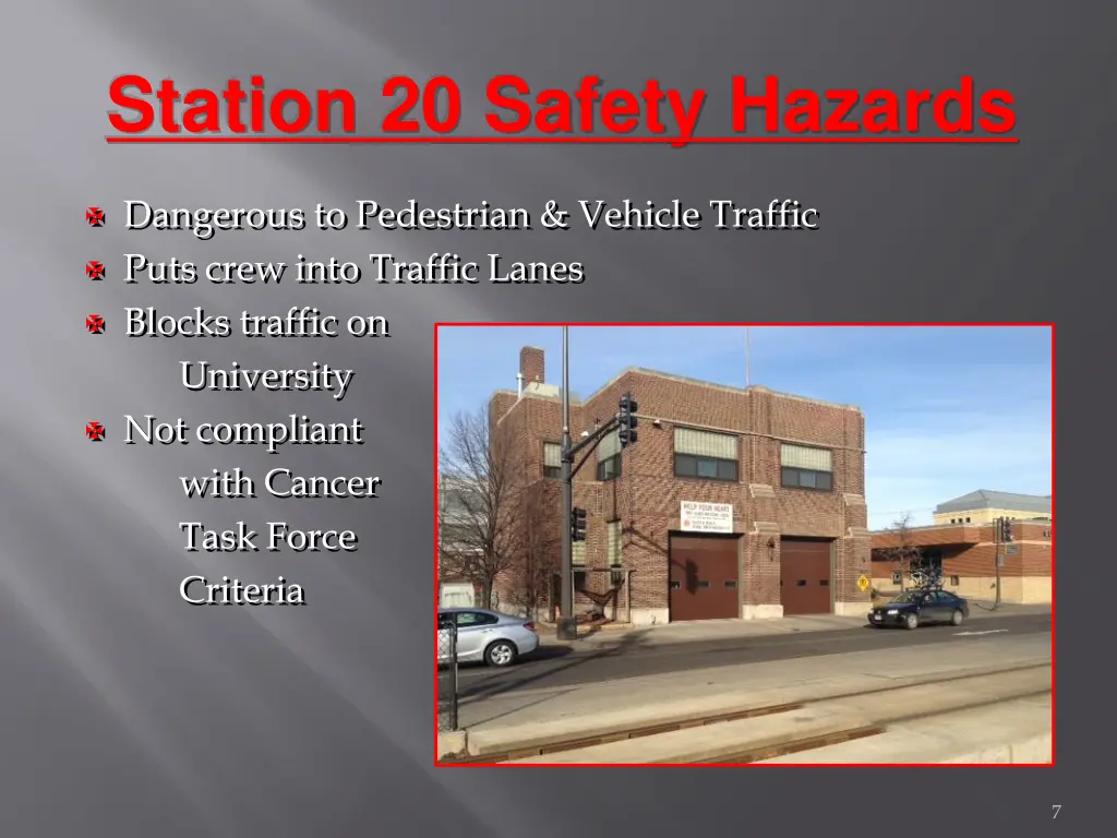 station 20 safety hazards