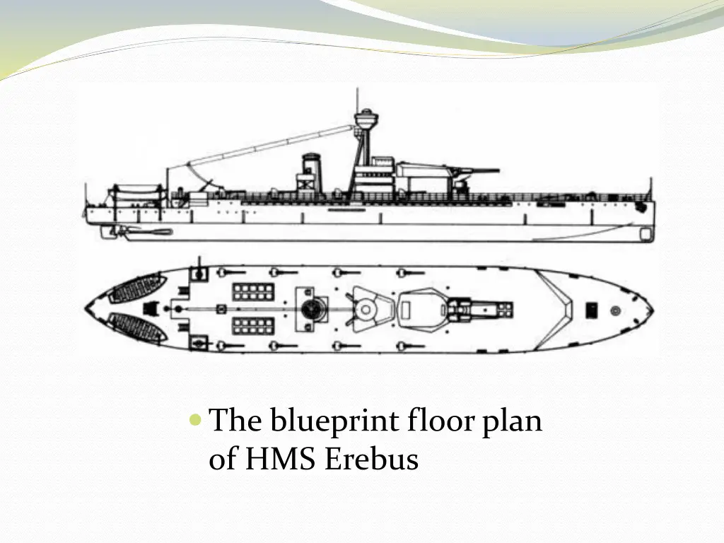 the blueprint floor plan of hms erebus