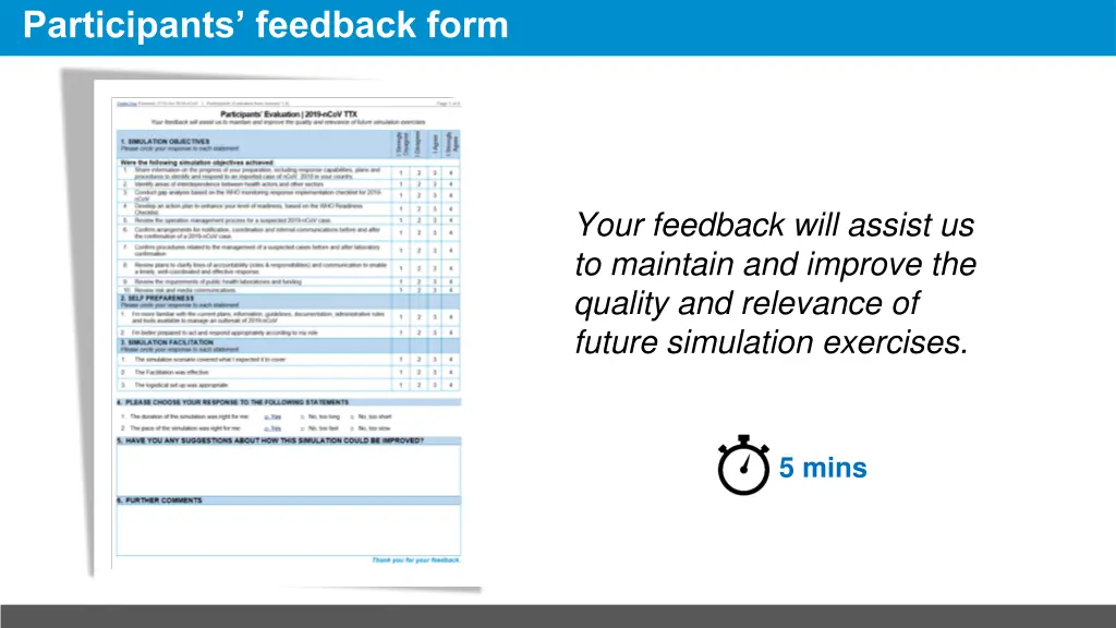 participants feedback form