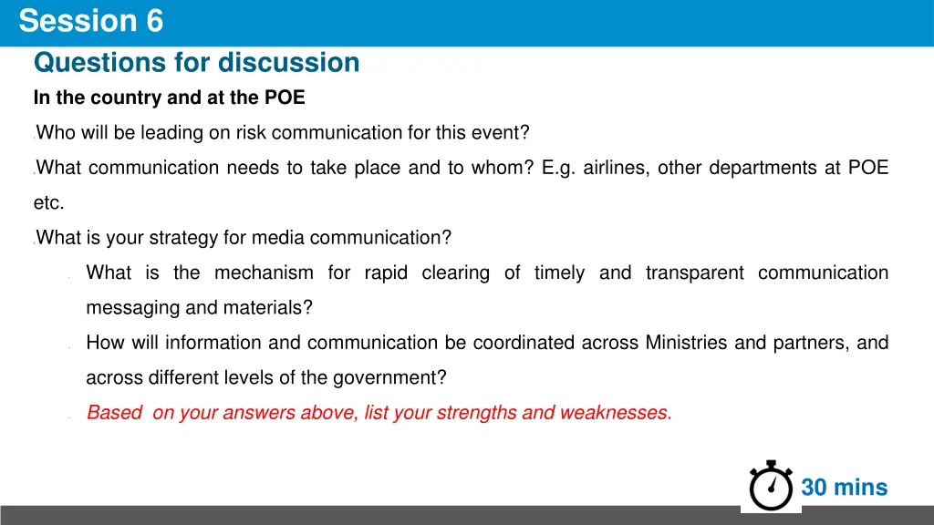 session 6 questions for discussion in the country