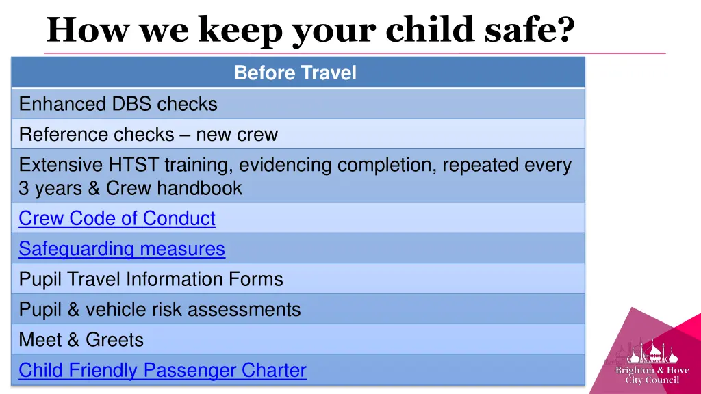 how we keep your child safe