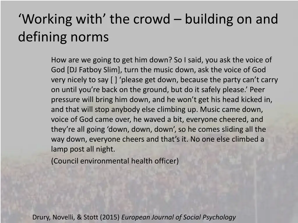 working with the crowd building on and defining