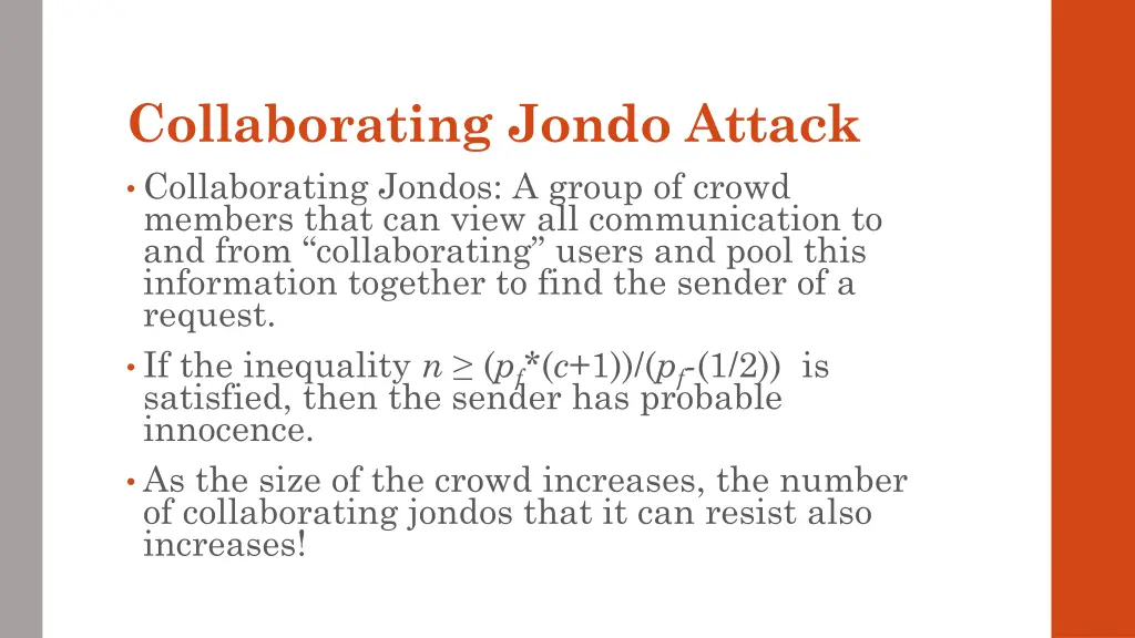 collaborating jondo attack collaborating jondos