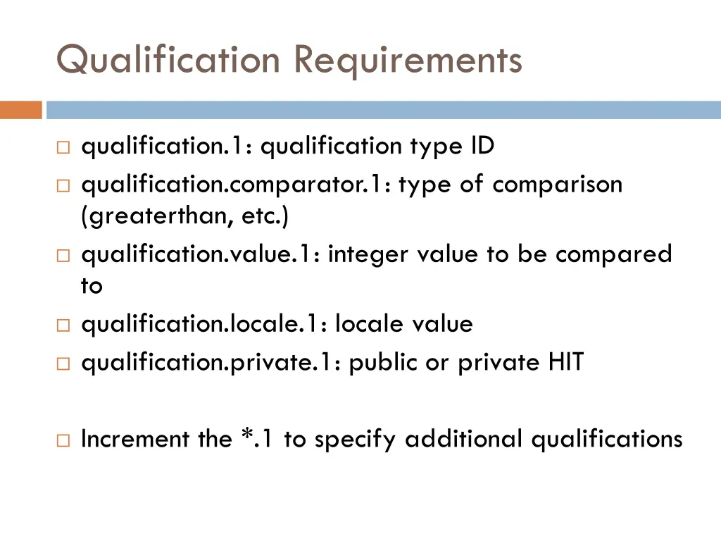 qualification requirements