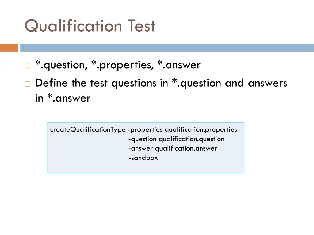 qualification test 1