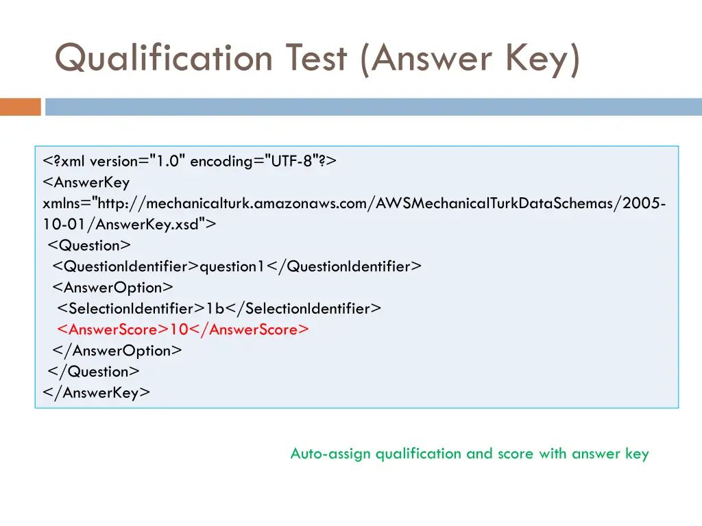 qualification test answer key