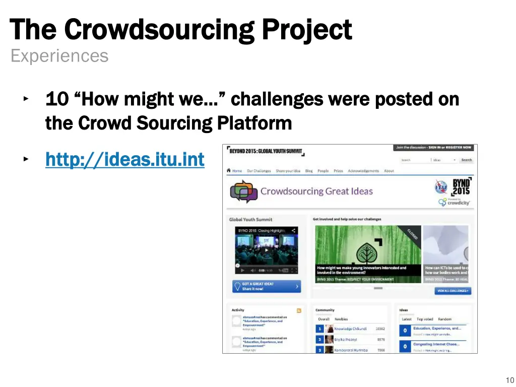 the crowdsourcing project the crowdsourcing 1