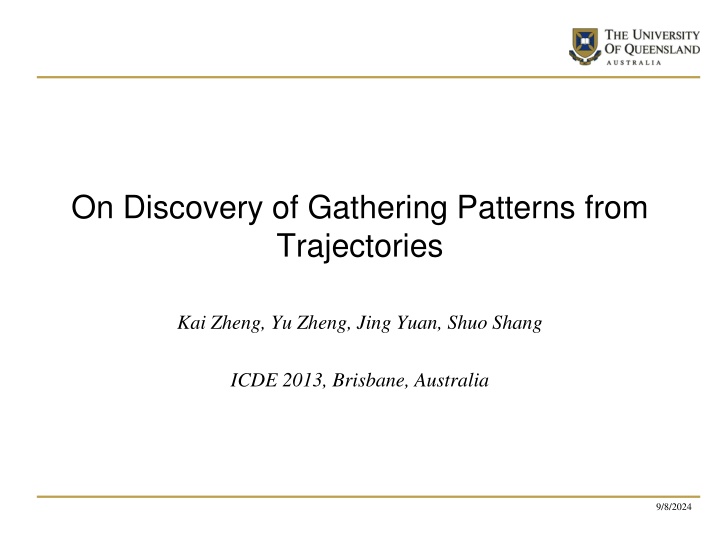 on discovery of gathering patterns from